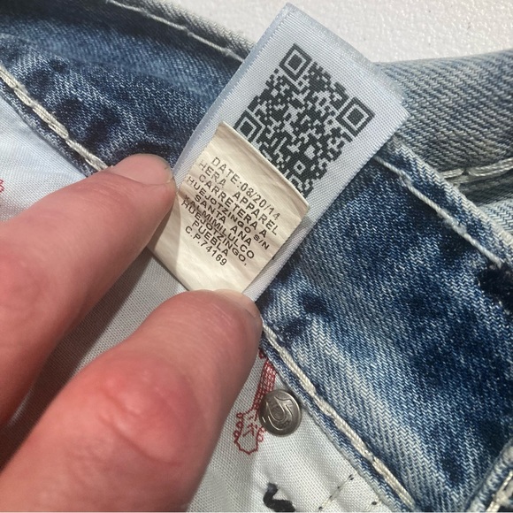 Rare! Straight w/Flp SuperQT in “BZSL BUZZARD” wash True ReligionSize 34x34 - Picture 8 of 10